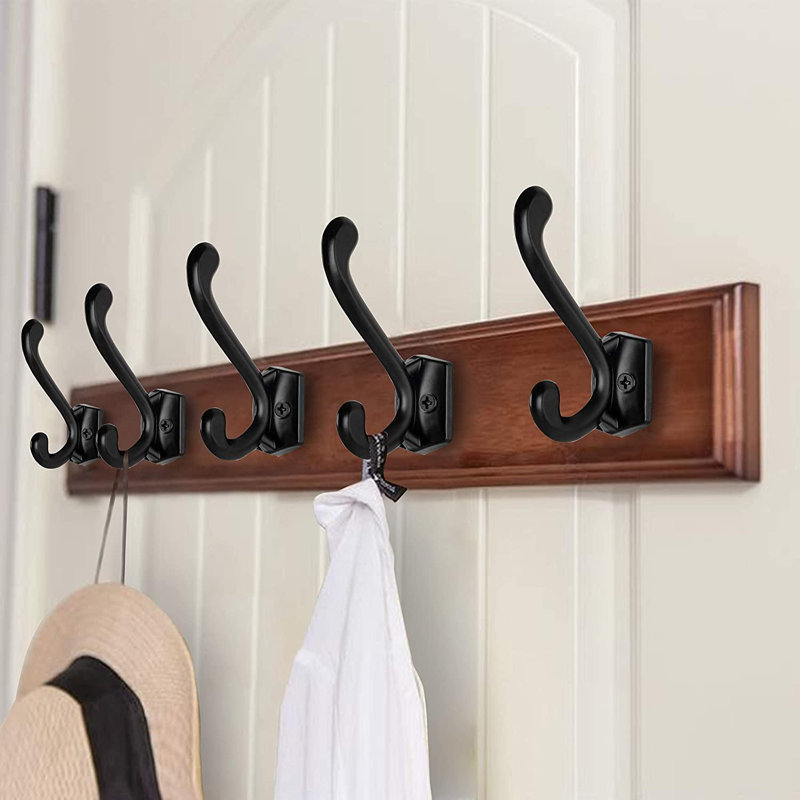 Rebrilliant Heavy Duty Dual Coat Hooks Wall Mounted Rustic With 24